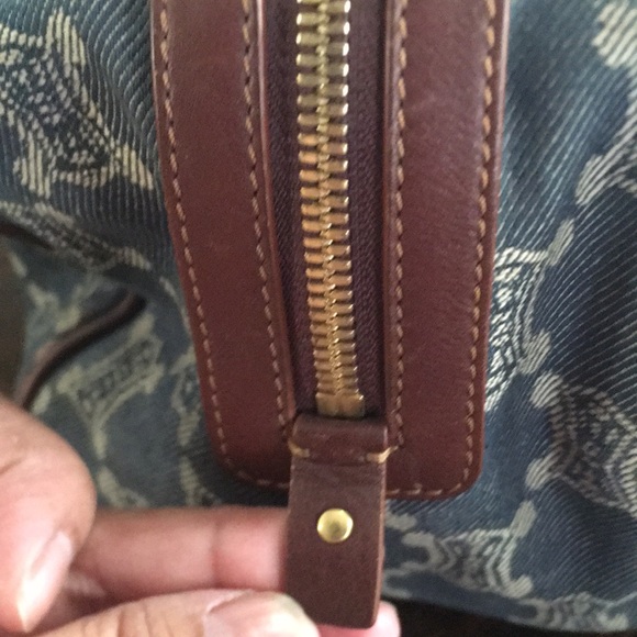 EUC Celine Denim Leather Trimmed - Picture 4 of 16